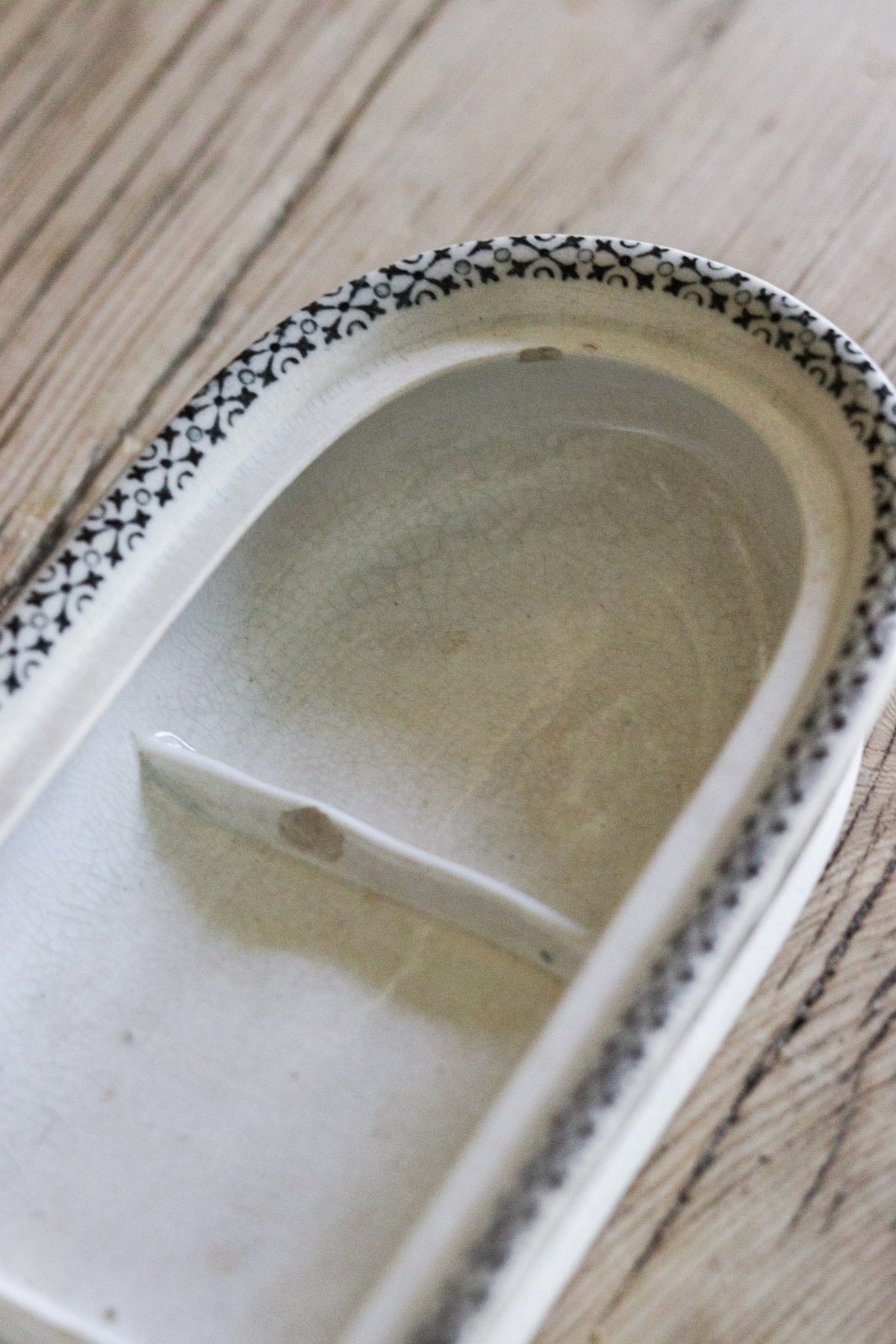 Antique English Transferware Razor Dish