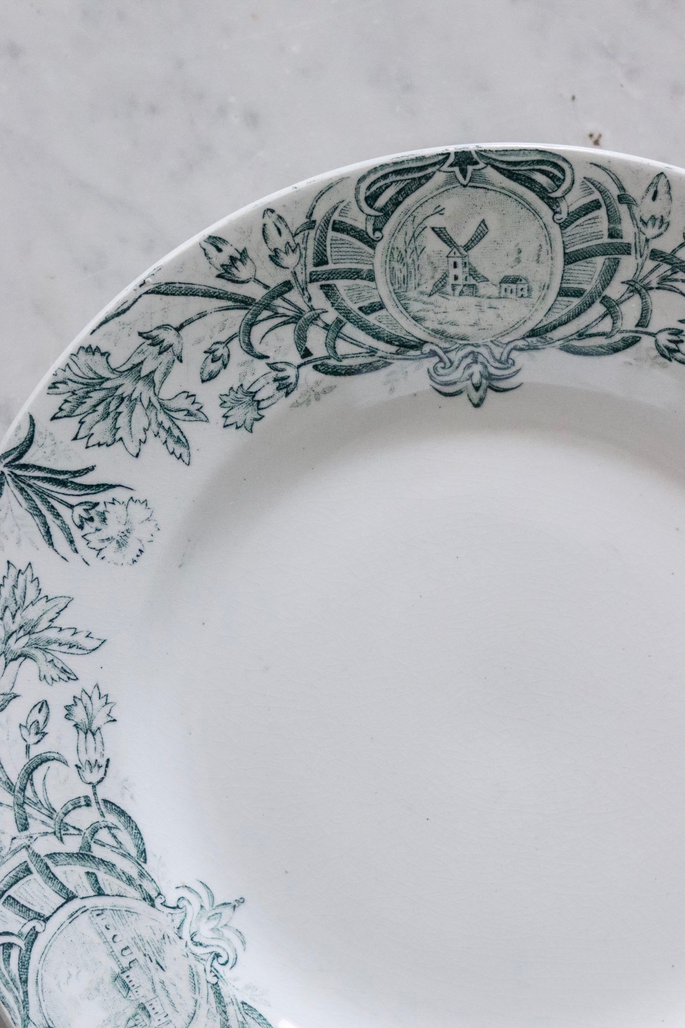 Antique French Transferware Plate