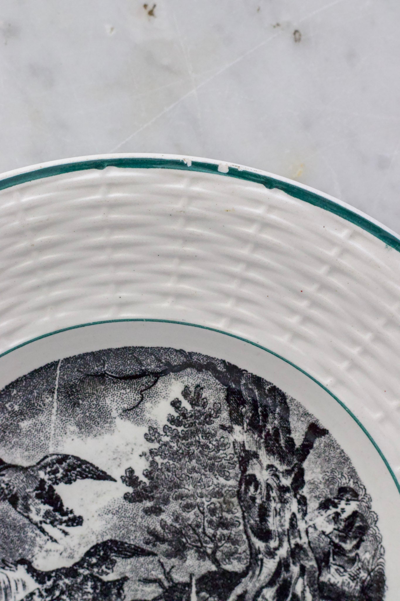 Antique French Transferware Plate