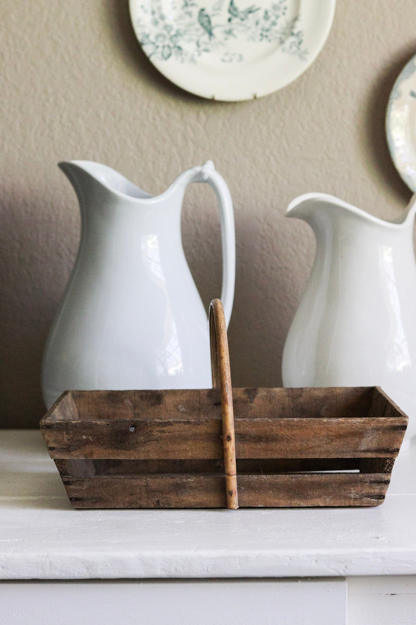 Rustic Vintage French Trug No.1