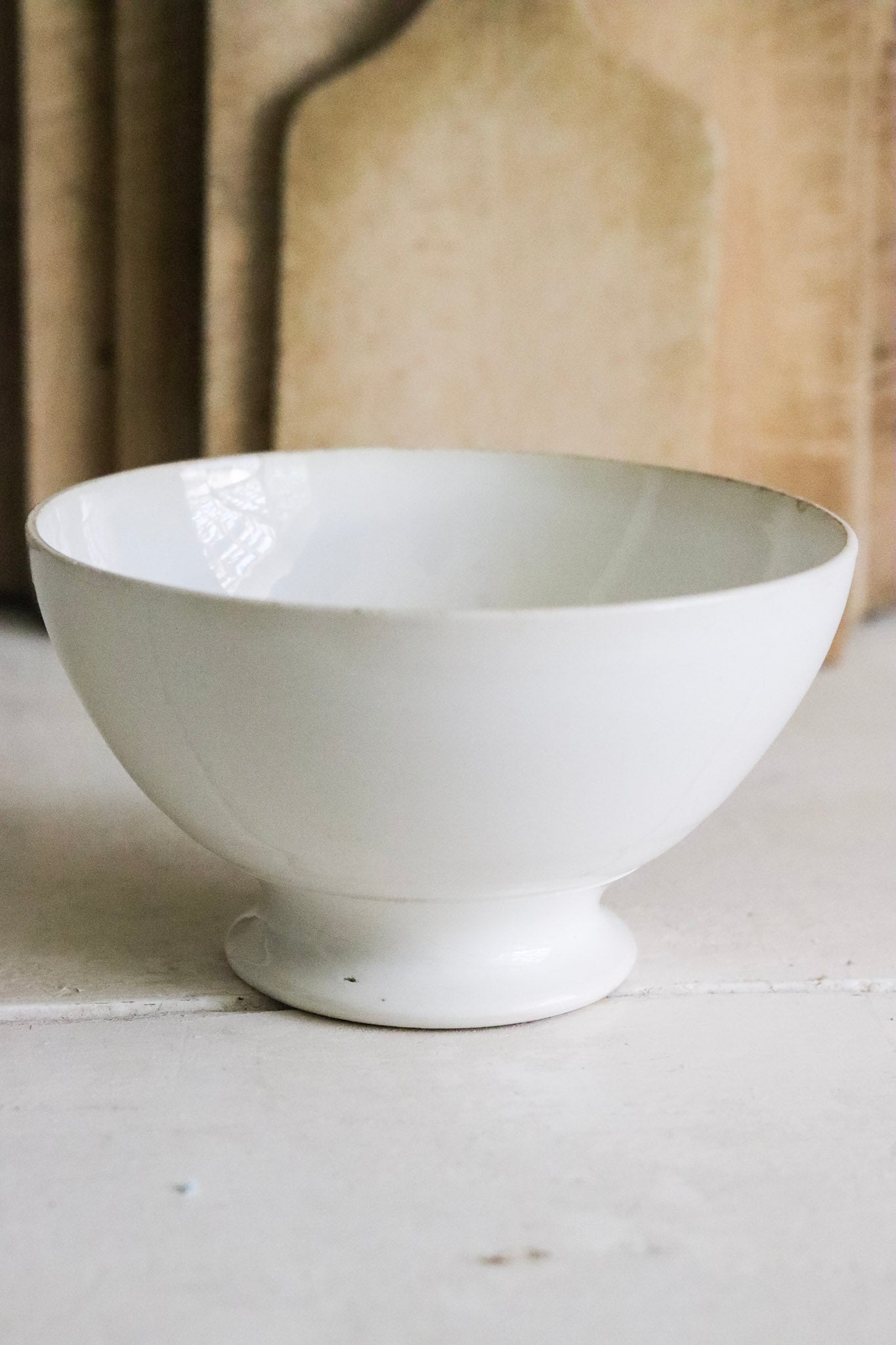 Antique French Ironstone Café Bowl