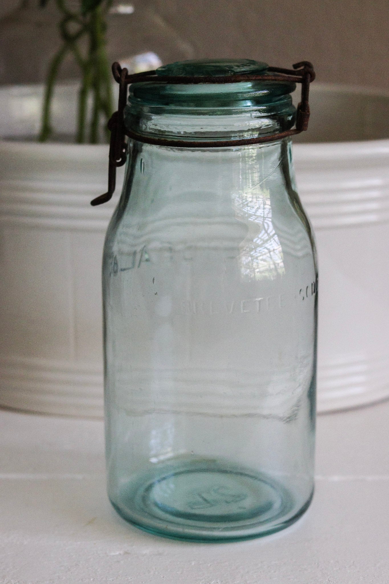Extra Large Vintage French L'Ideale Canning Jar