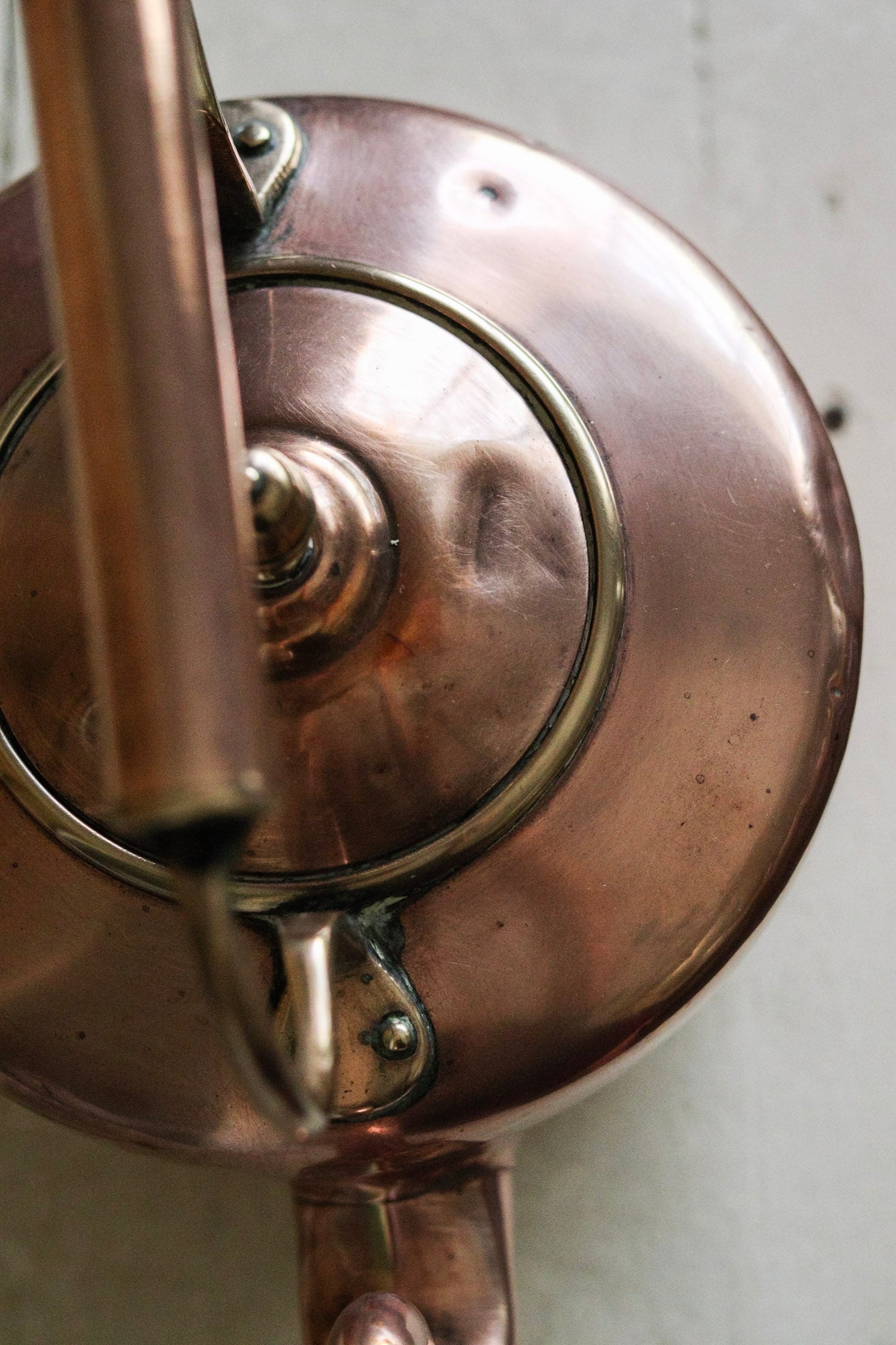 Large Antique English Copper Kettle