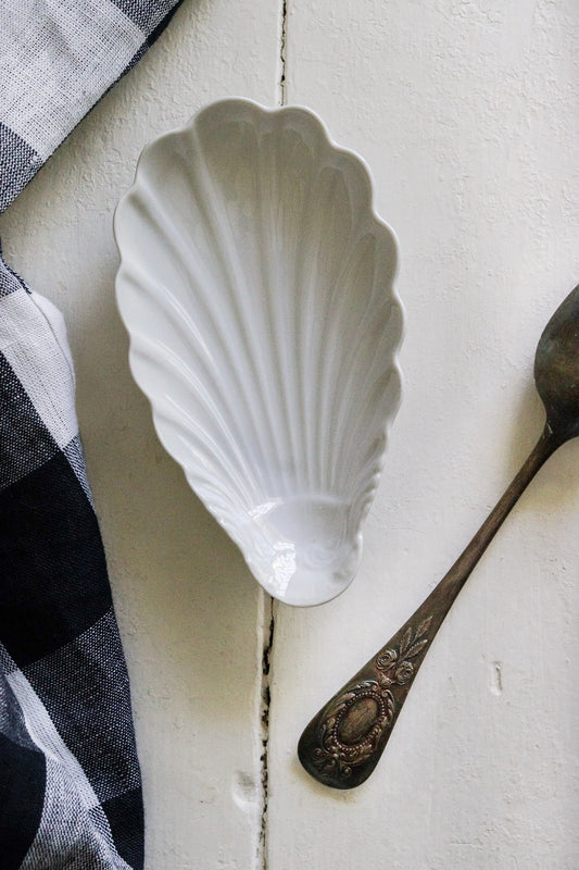 Vintage French Shell Spoon Rest No.1 (Smaller)