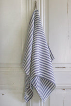 Load image into Gallery viewer, Linen Chambray Hand Towel - Blue Stripe
