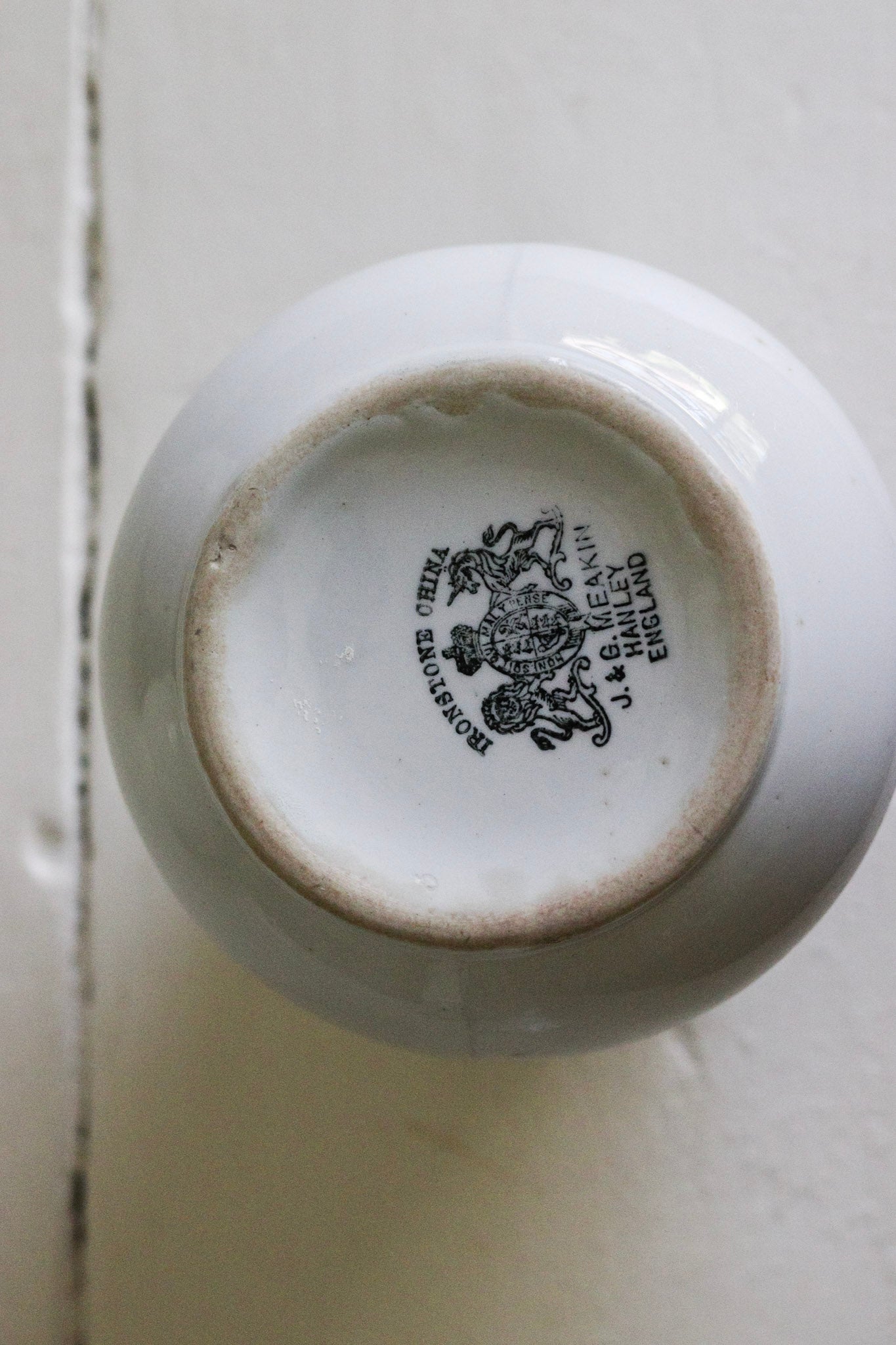 Antique Ironstone Sugar Bowl