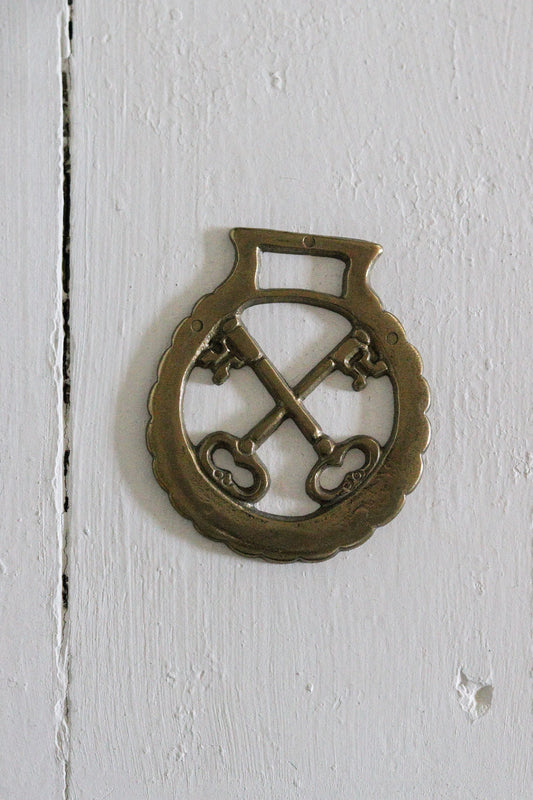 English Horse Brass - Skeleton Keys