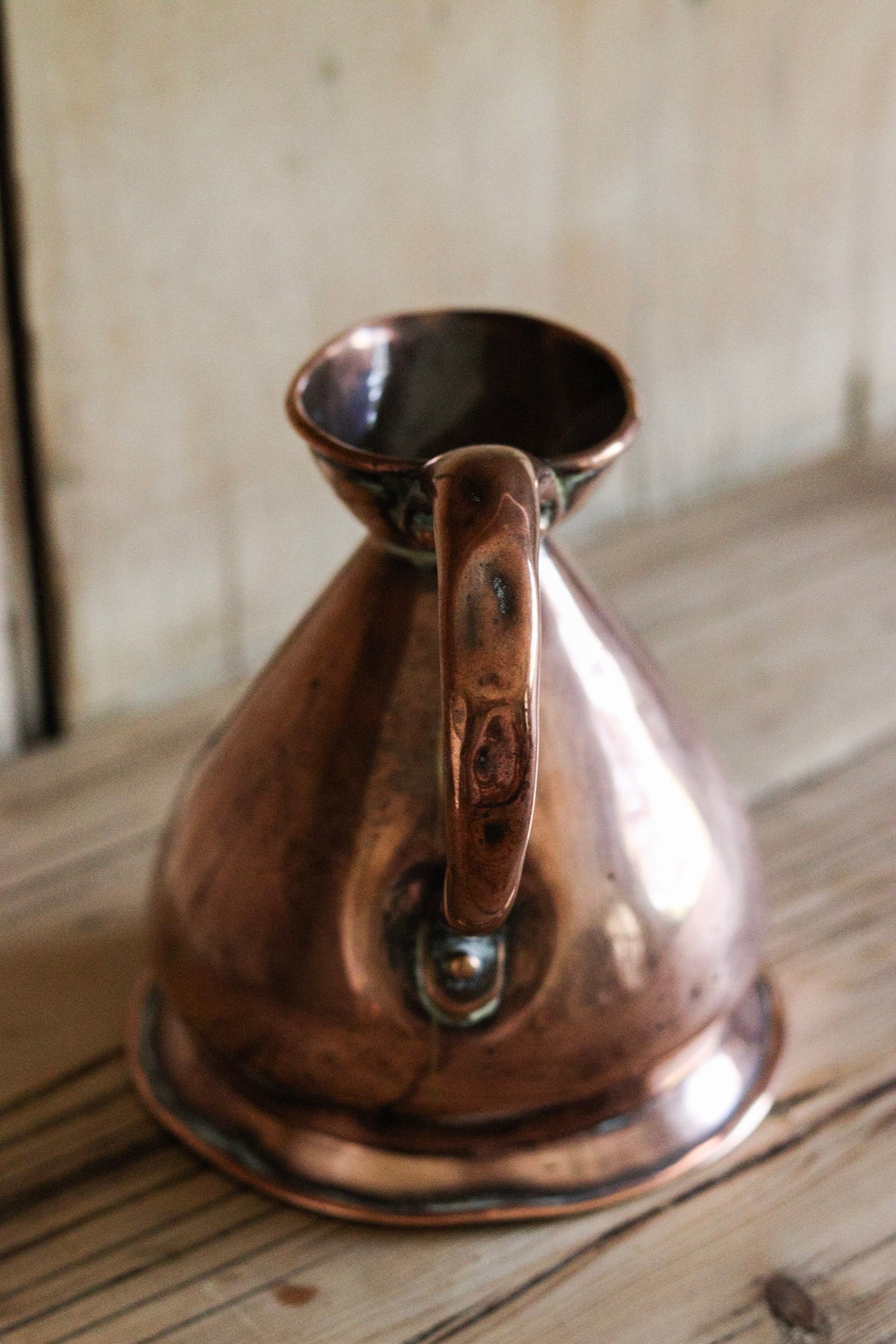 Antique English Copper Measuring Jug