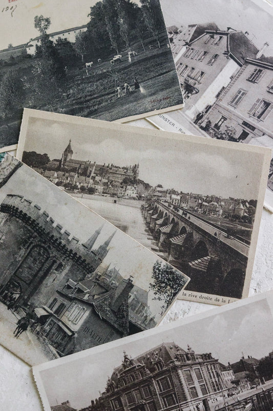 Vintage French Postcards - Set of Five