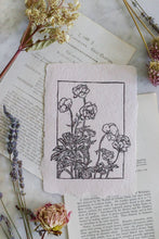 Load image into Gallery viewer, Handmade Letterpress Ranunculus Art Print
