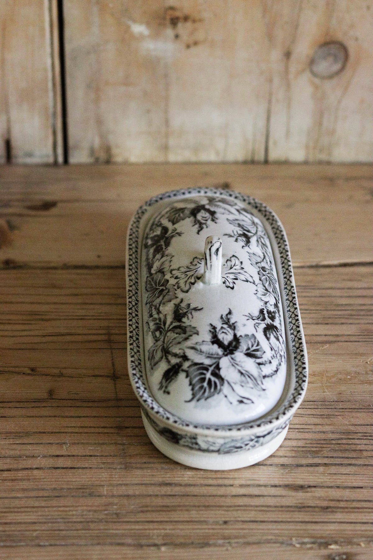Antique English Transferware Razor Dish