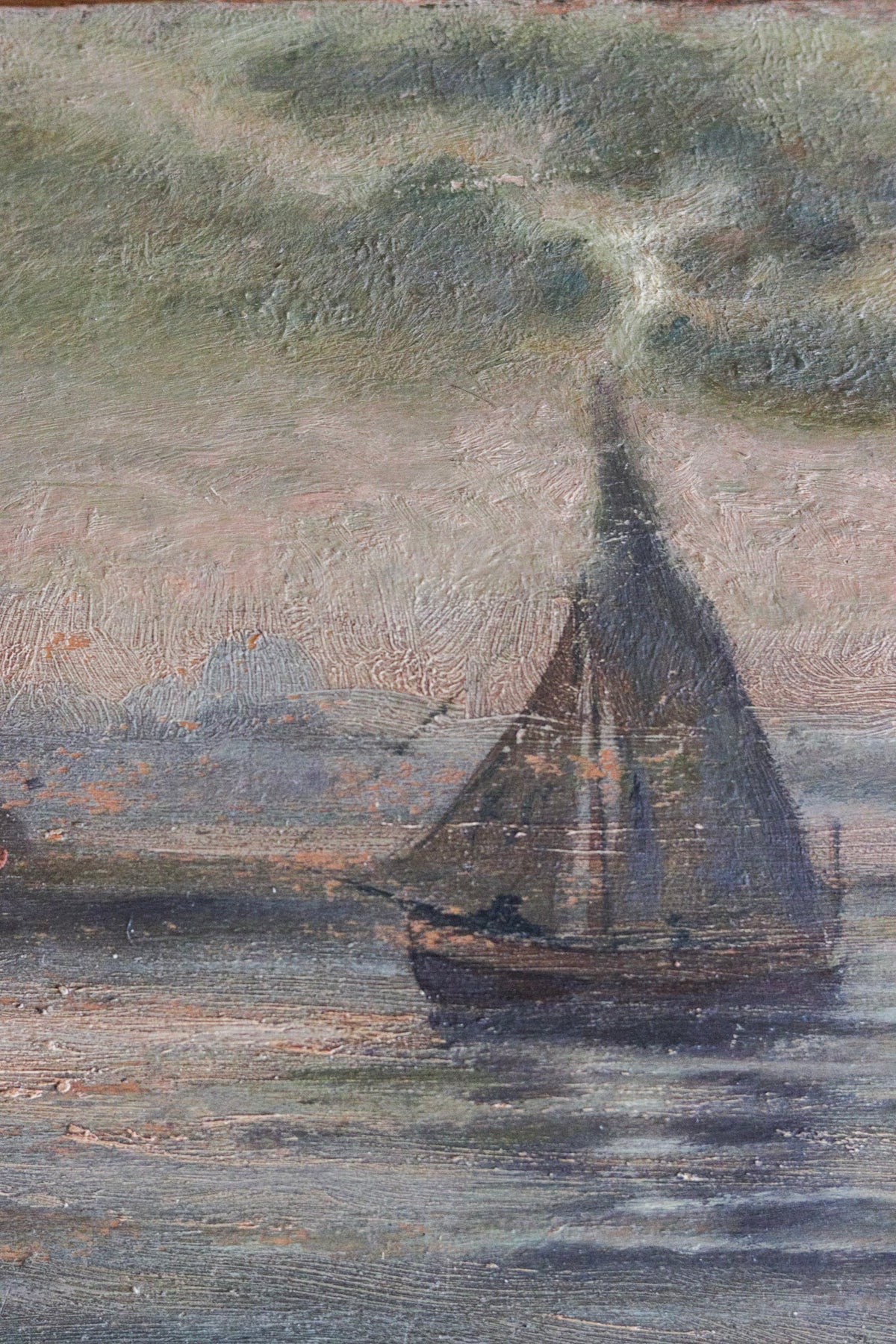 The Lone Boat Oil Painting