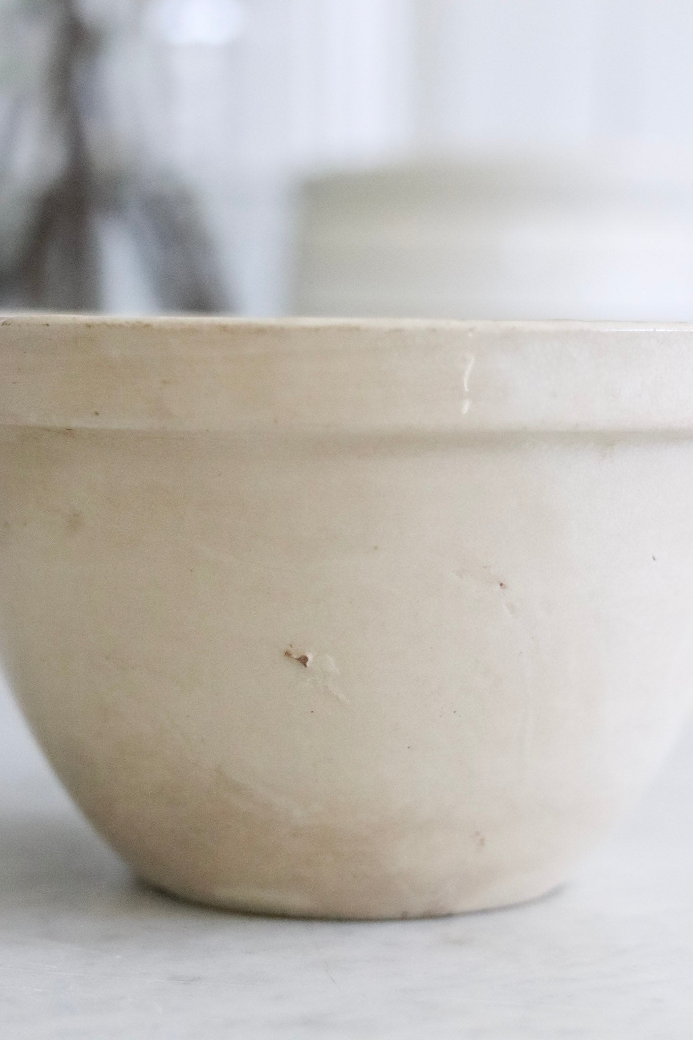 Stained Vintage English Pudding Bowl