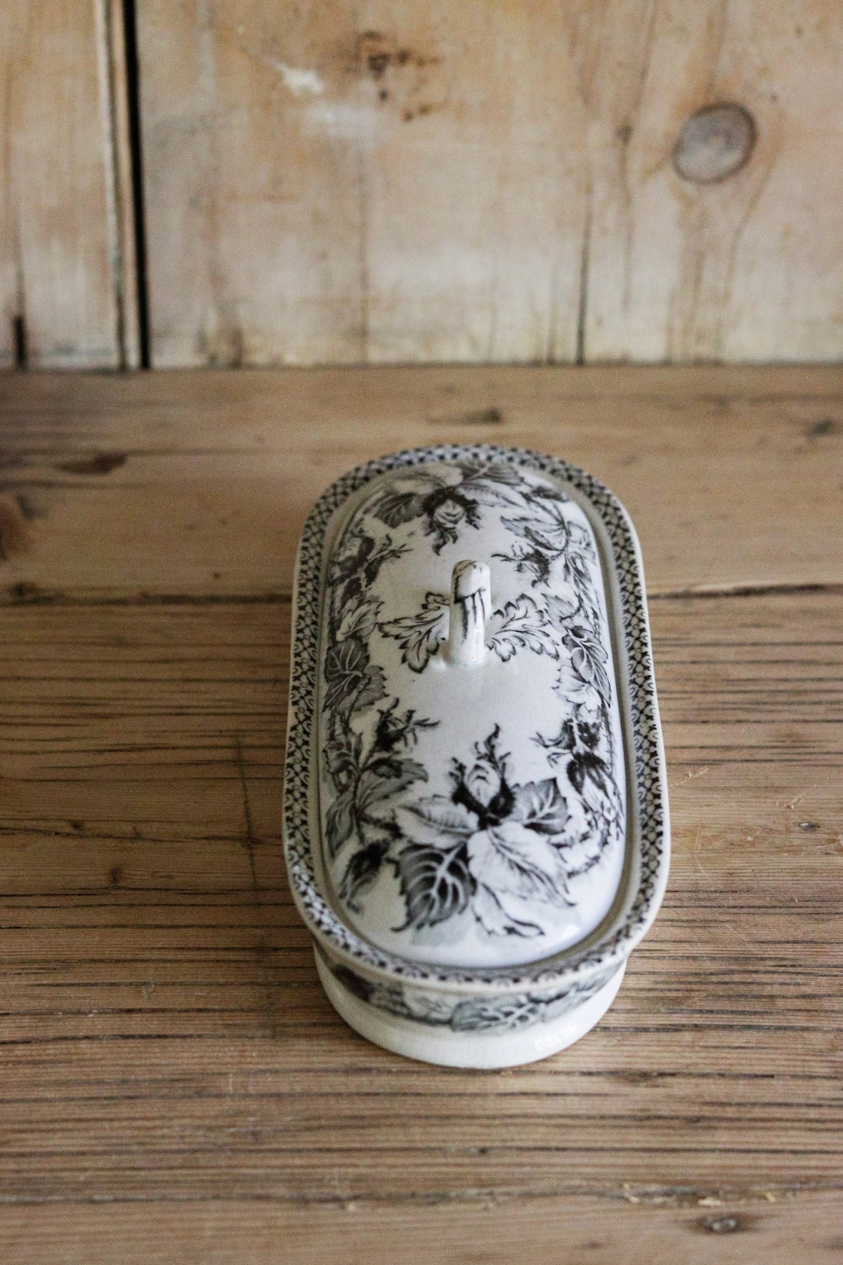 Antique English Transferware Razor Dish