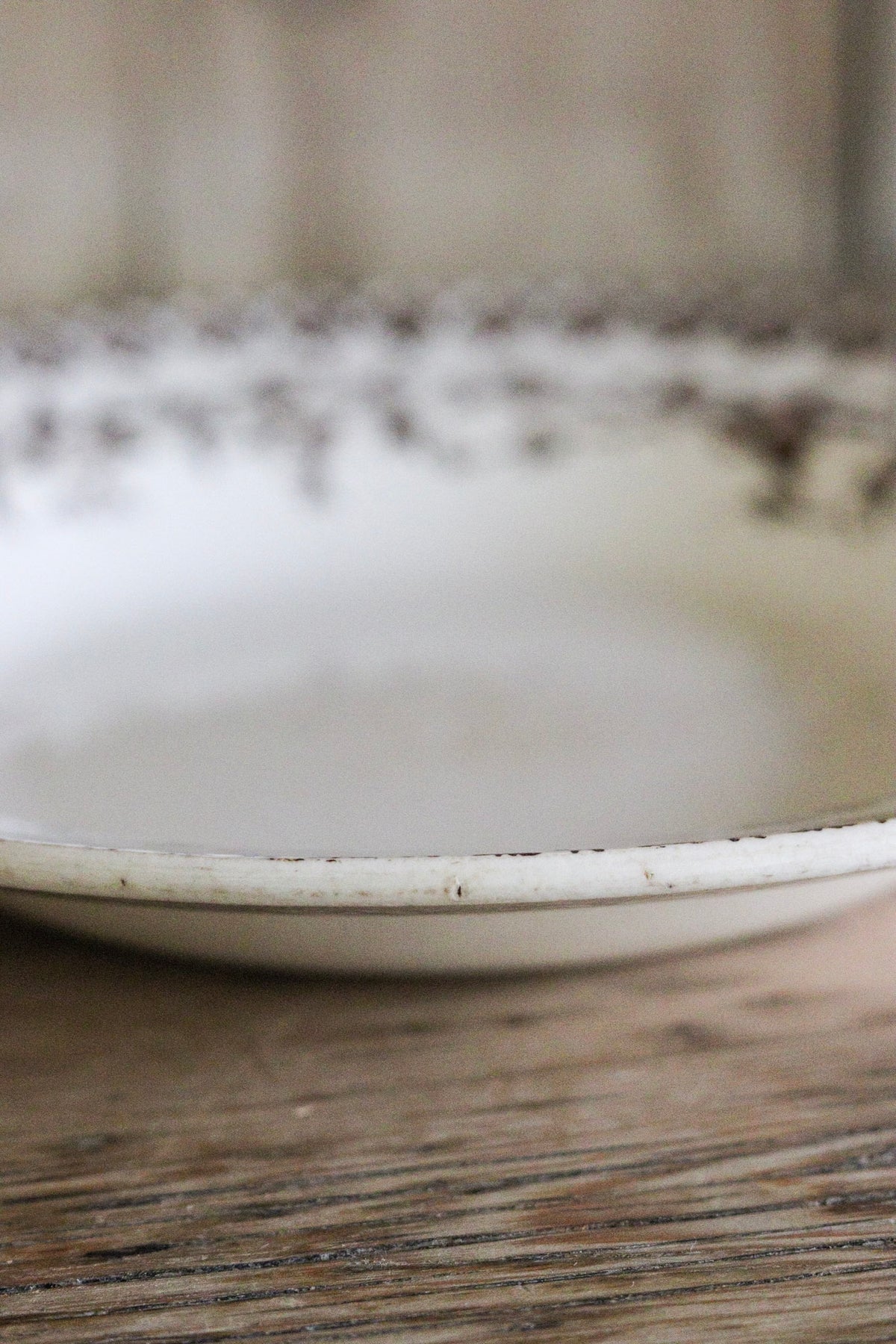 Antique French Transferware Shallow Bowl with Birds