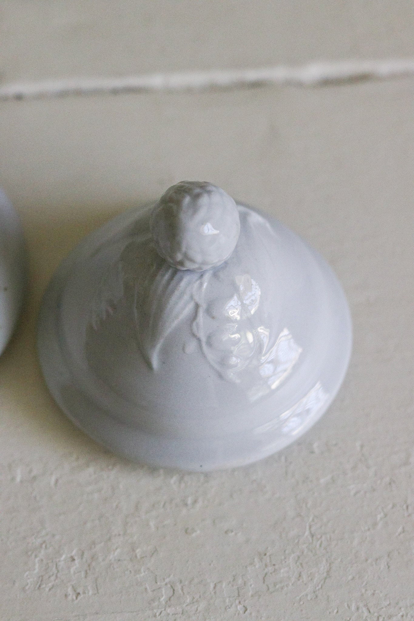 Pair of Ironstone Sugar Pot Lids
