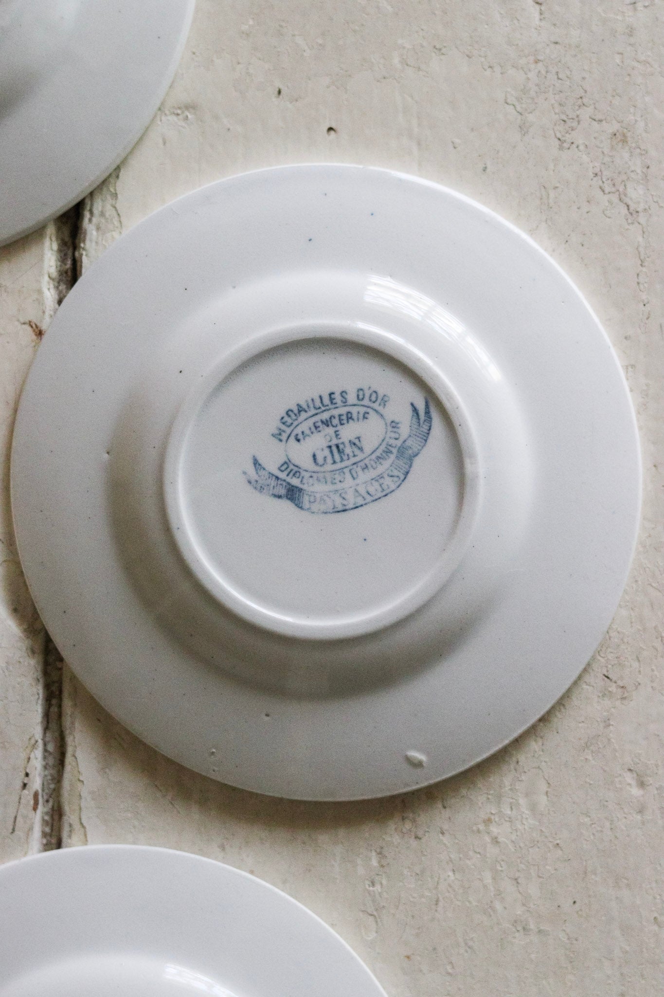 Set of Antique French Dînette Set Transferware Dinner Plates  No. 1