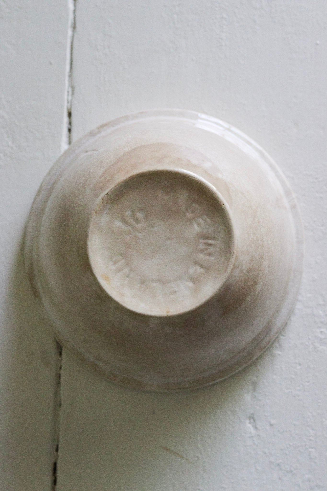 Stained Vintage English Pudding Bowl