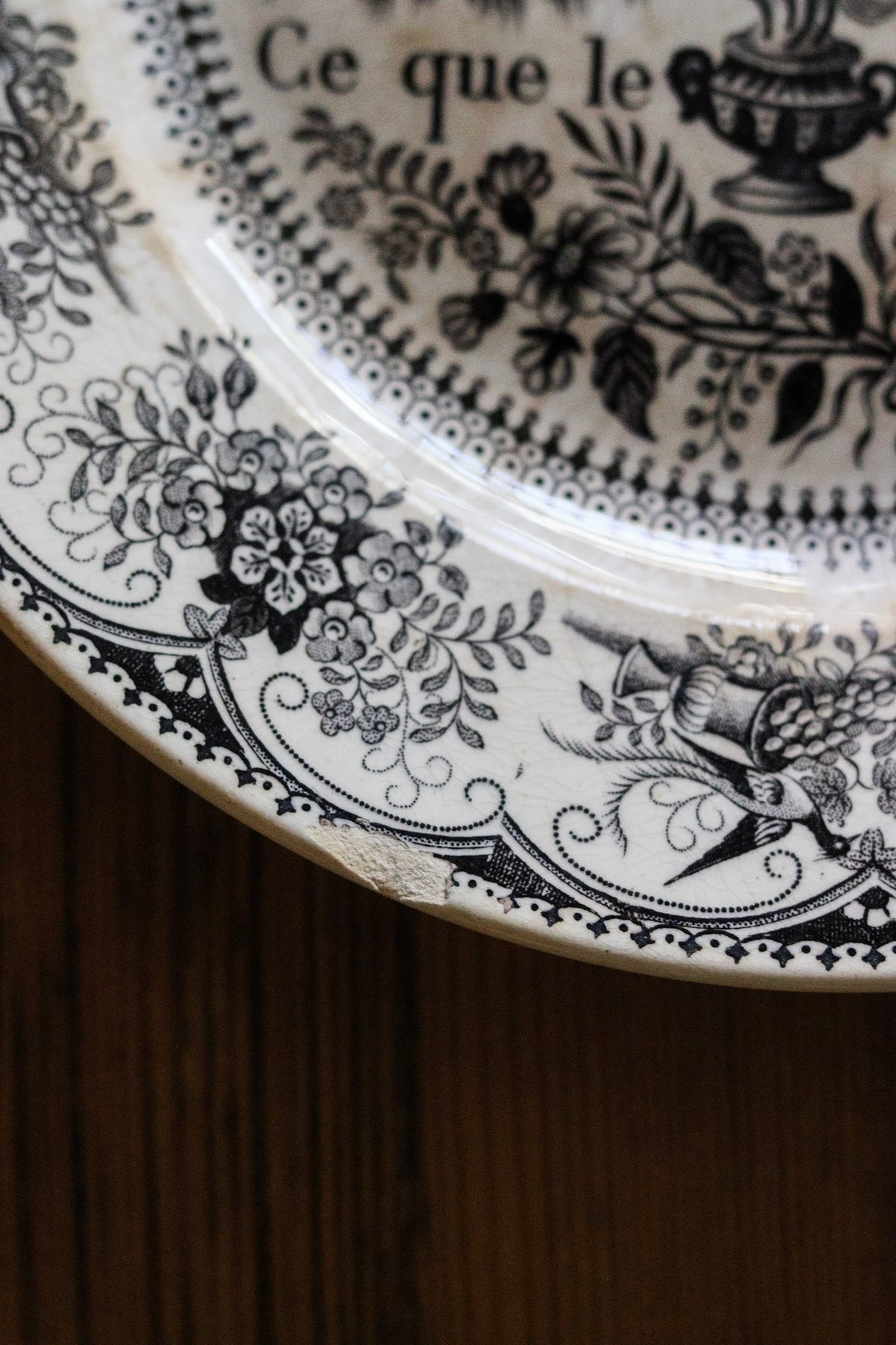 Antique French Transferware Plate