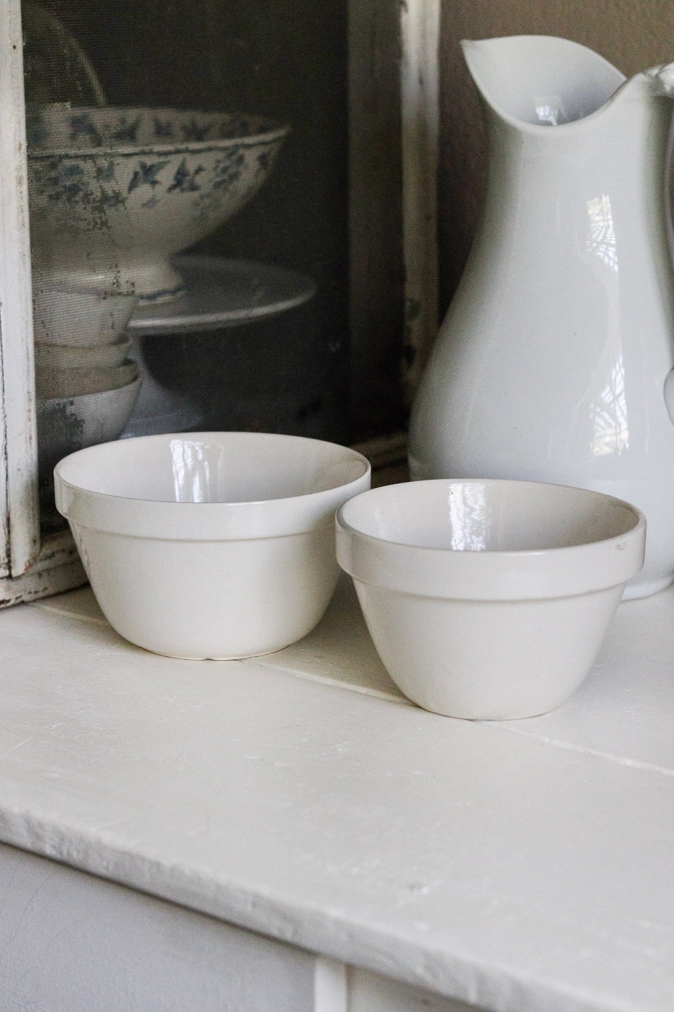 Pair of Vintage English Pudding Bowls No.5
