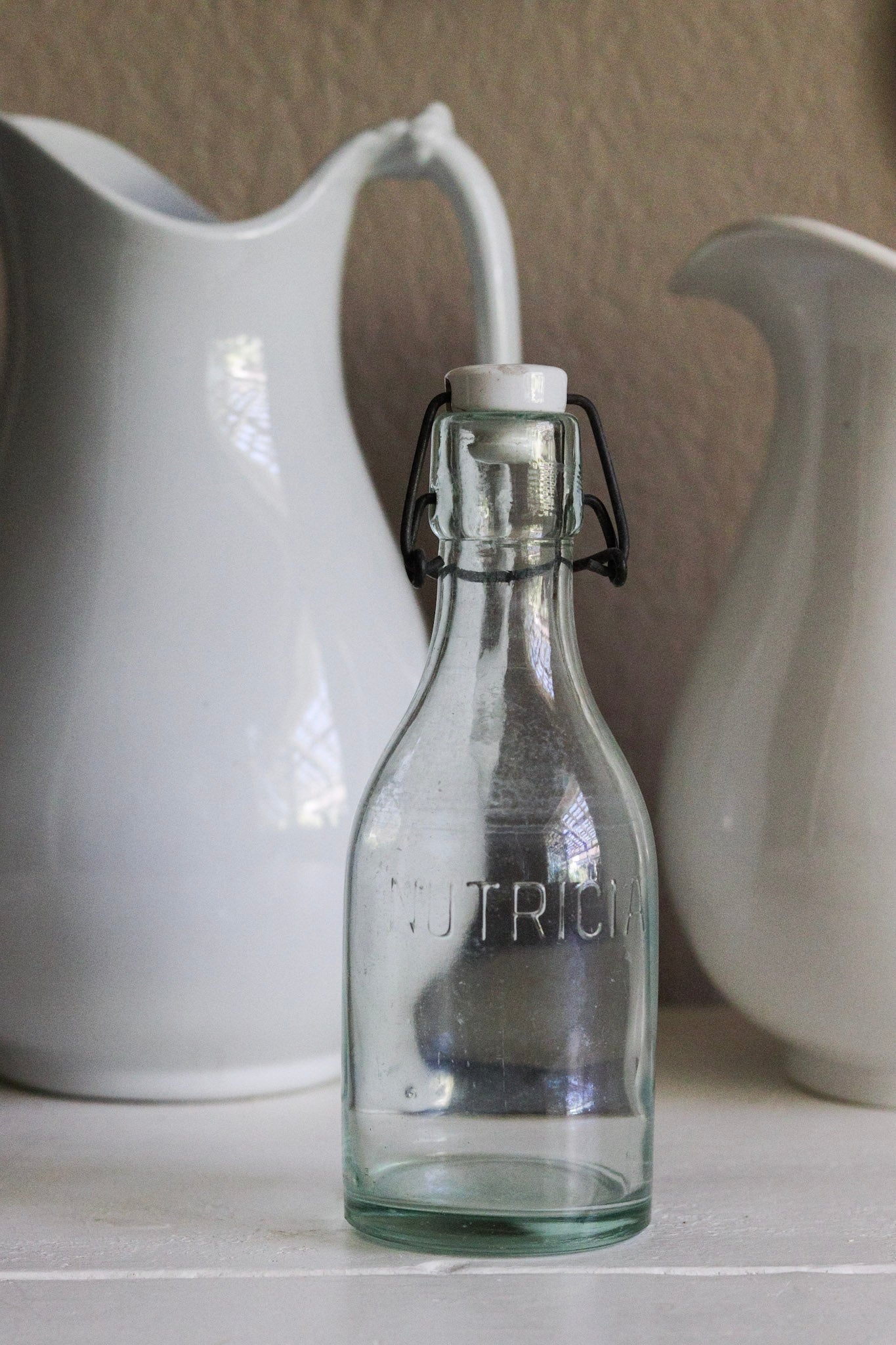 Vintage Bottle with Porcelain Top