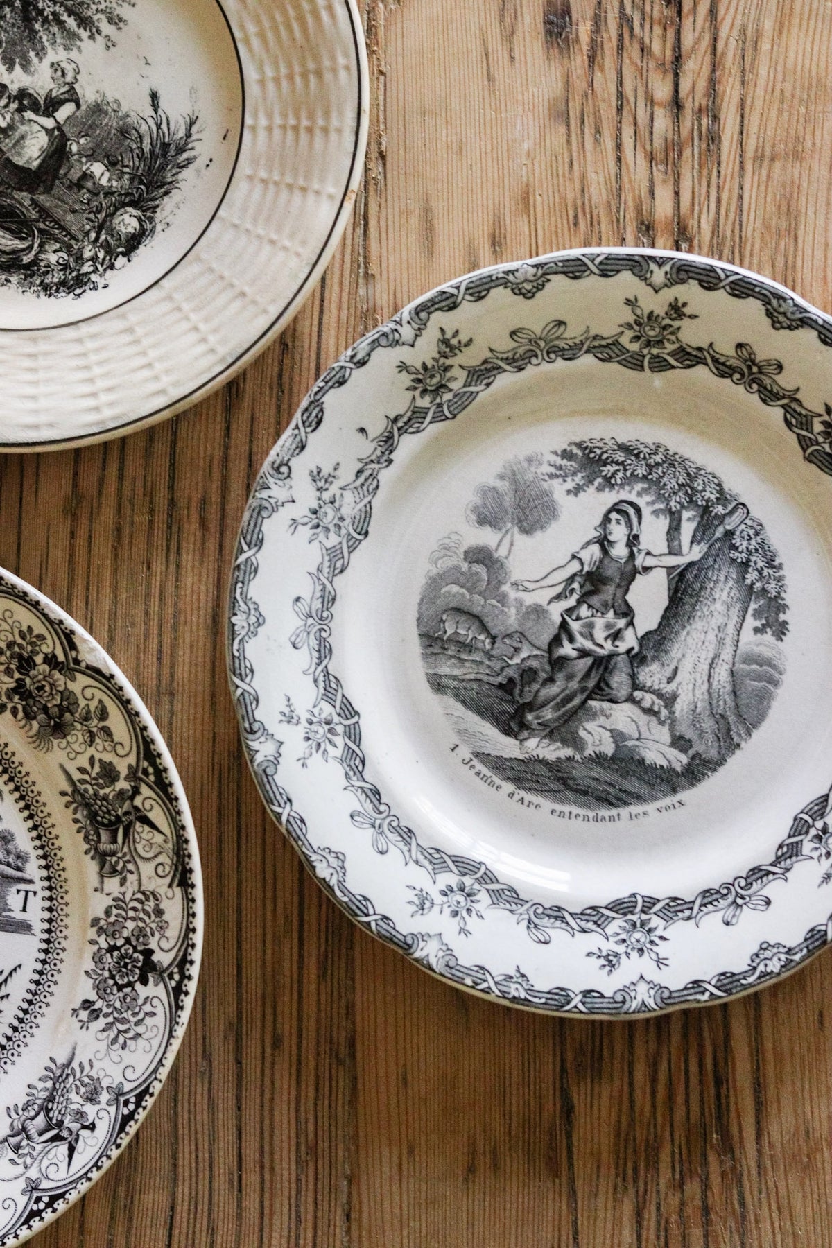 Antique French Transferware Plate