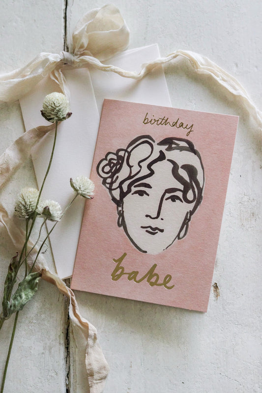 Portrait "Birthday Babe" Card