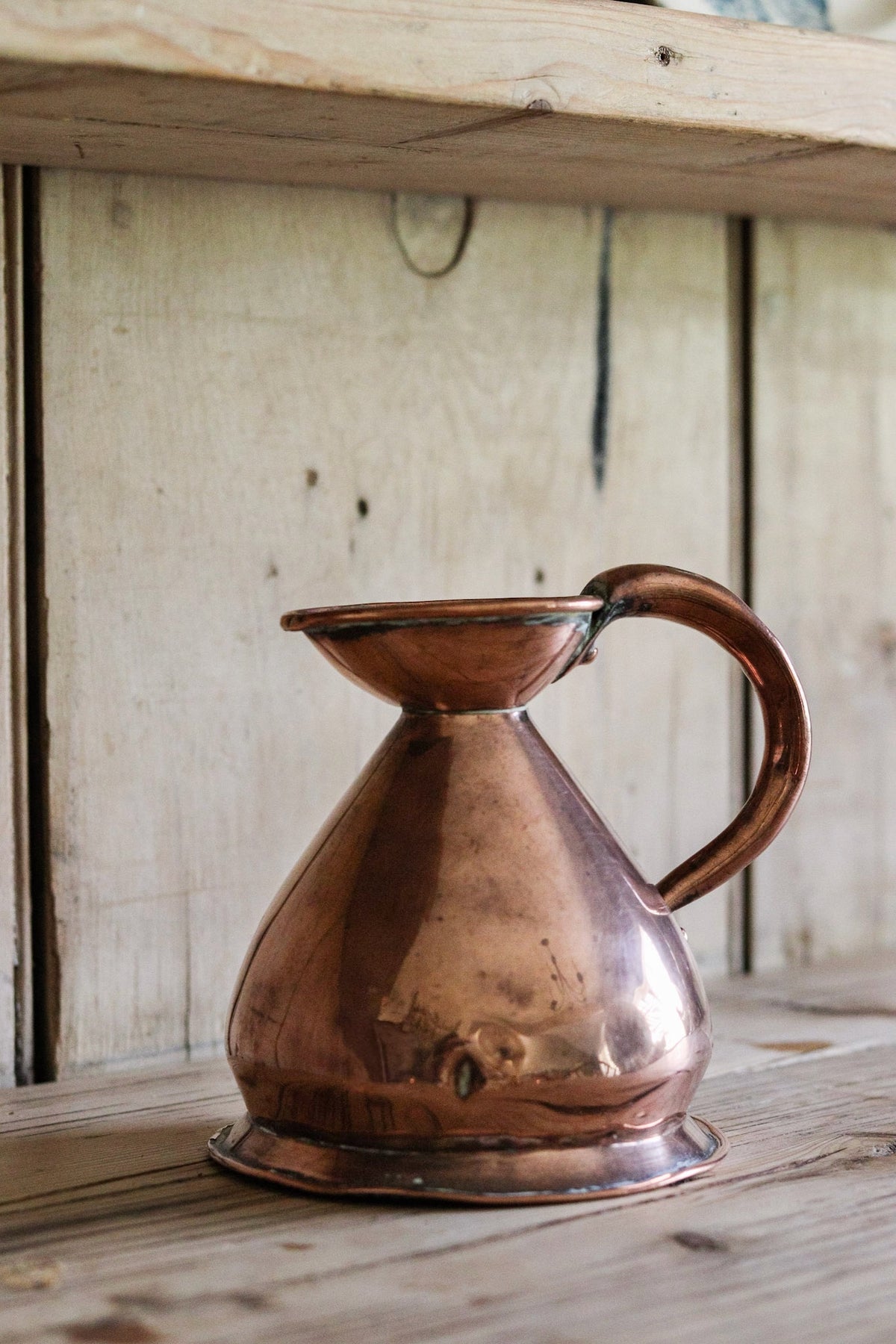 Antique English Copper Measuring Jug