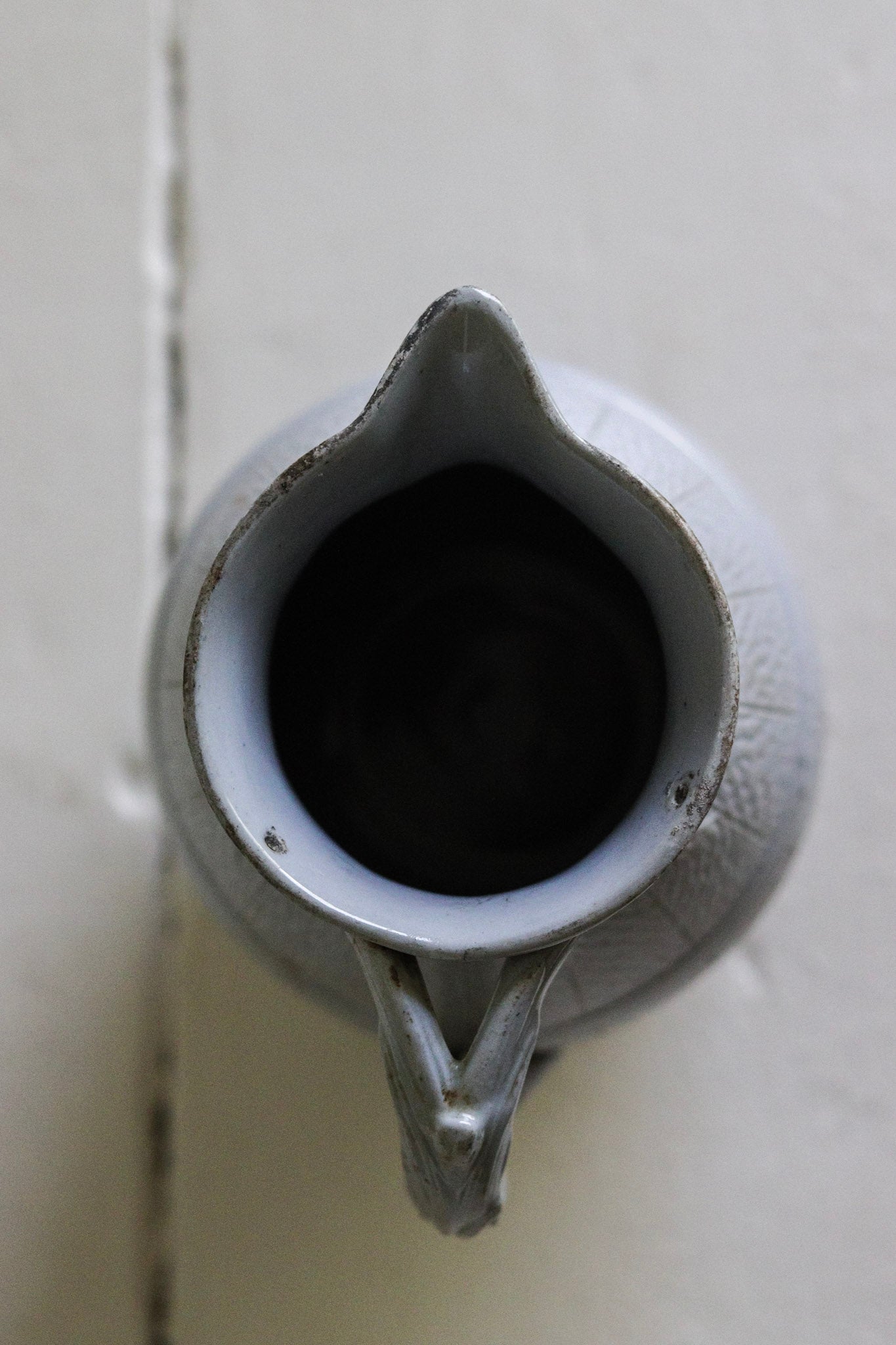 Antique English Pitcher with Staple Repairs