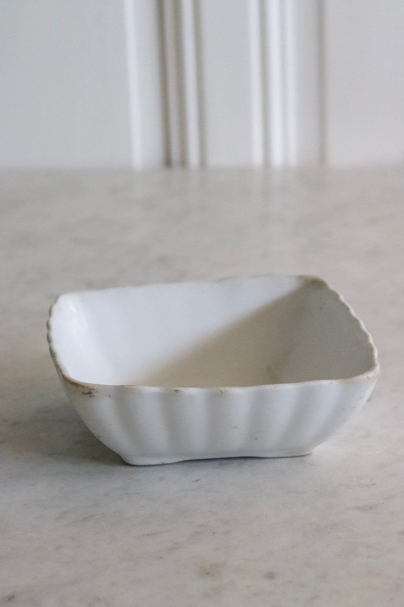 Antique Ironstone Ladyfinger Bowl