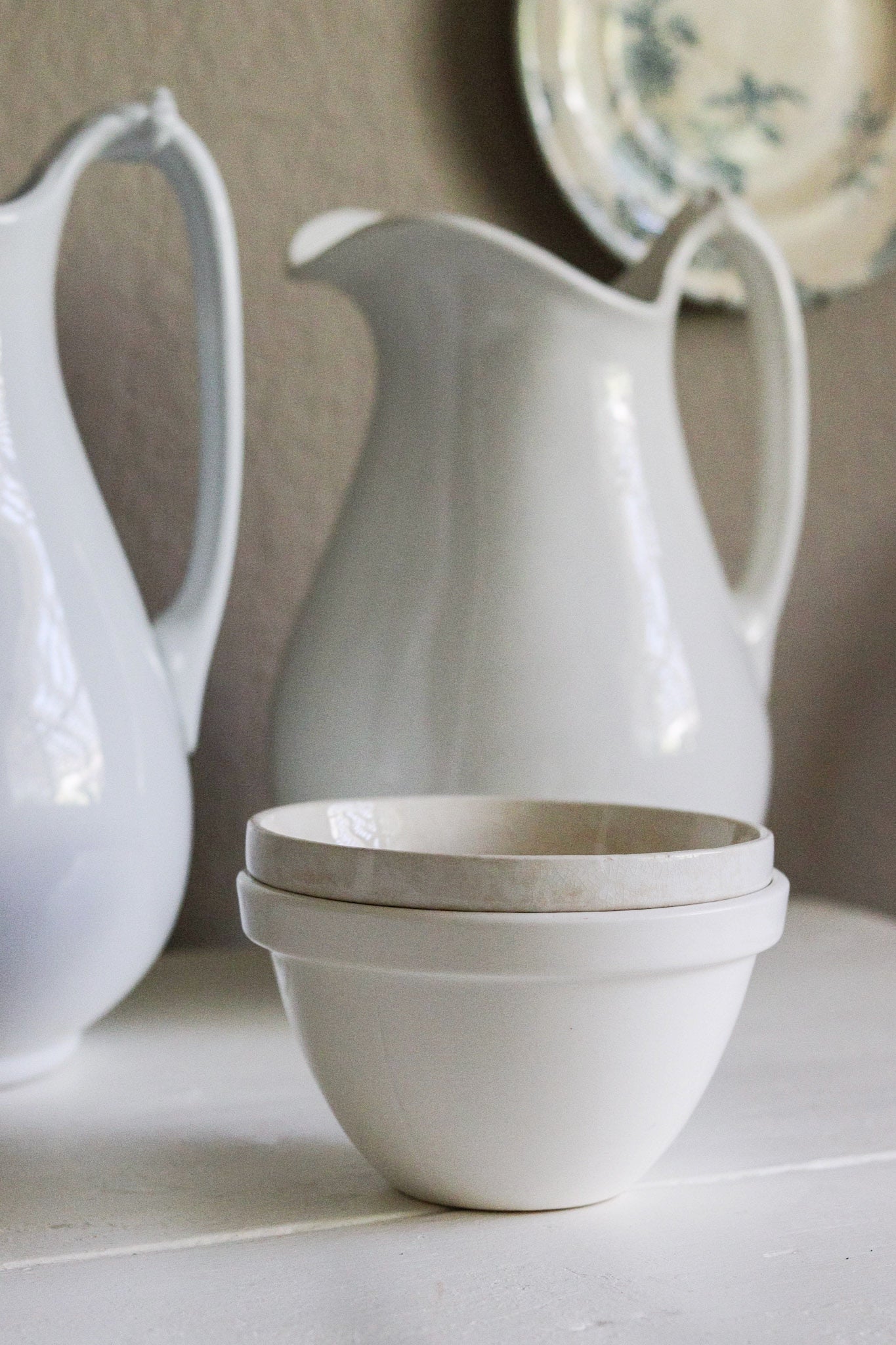 Vintage English Pudding Bowls - Set of Two