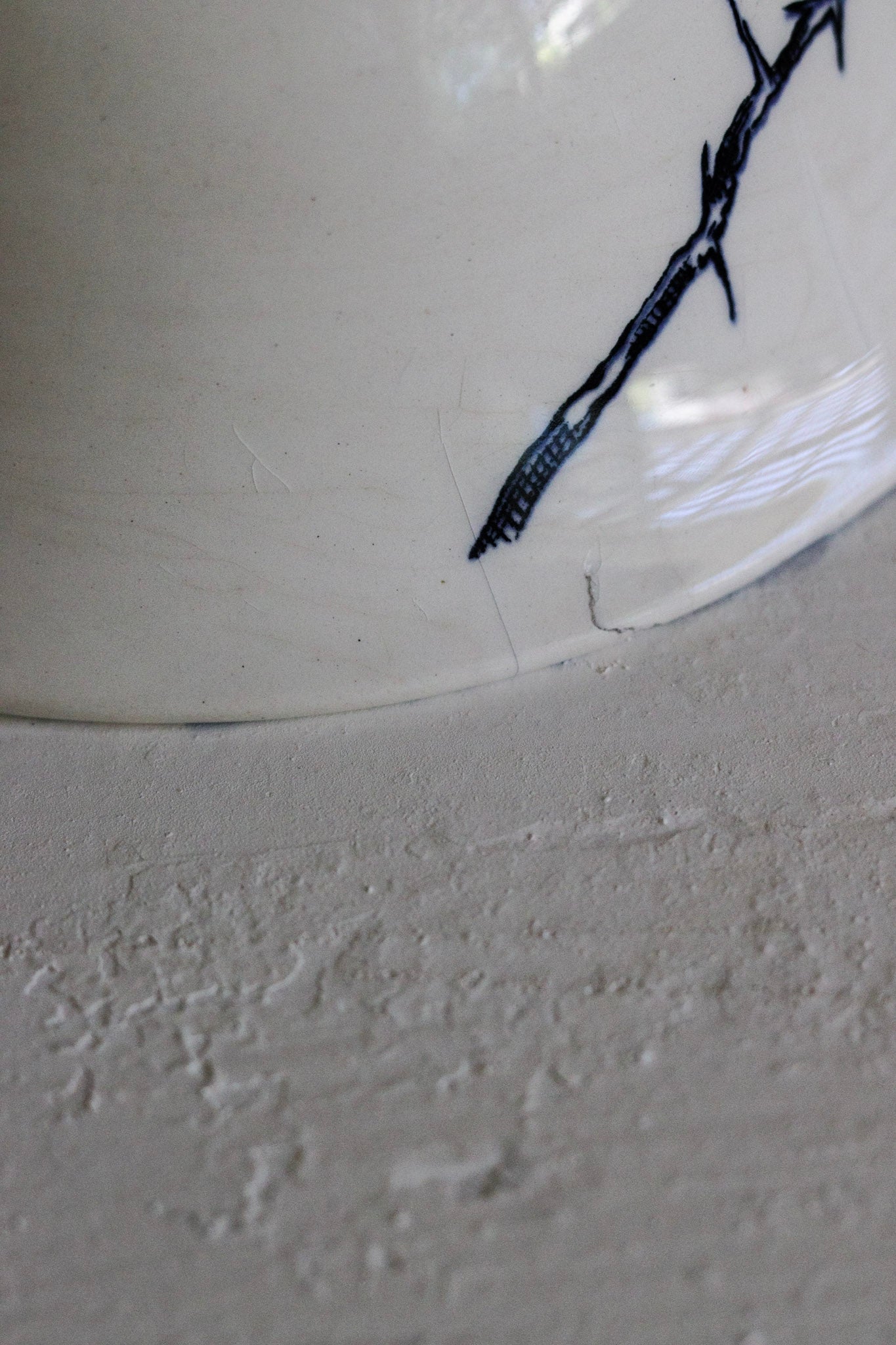 Antique French Transferware Bowl with Birds