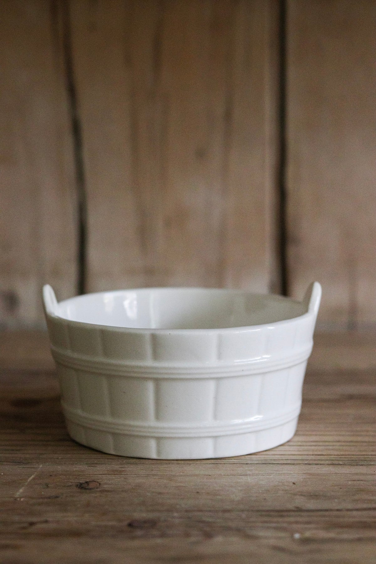 Vintage Dutch Banded Barrel Dish