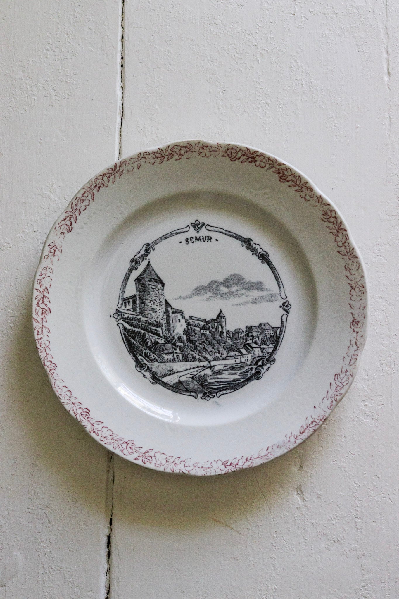Antique French Transferware Plate  - Semur