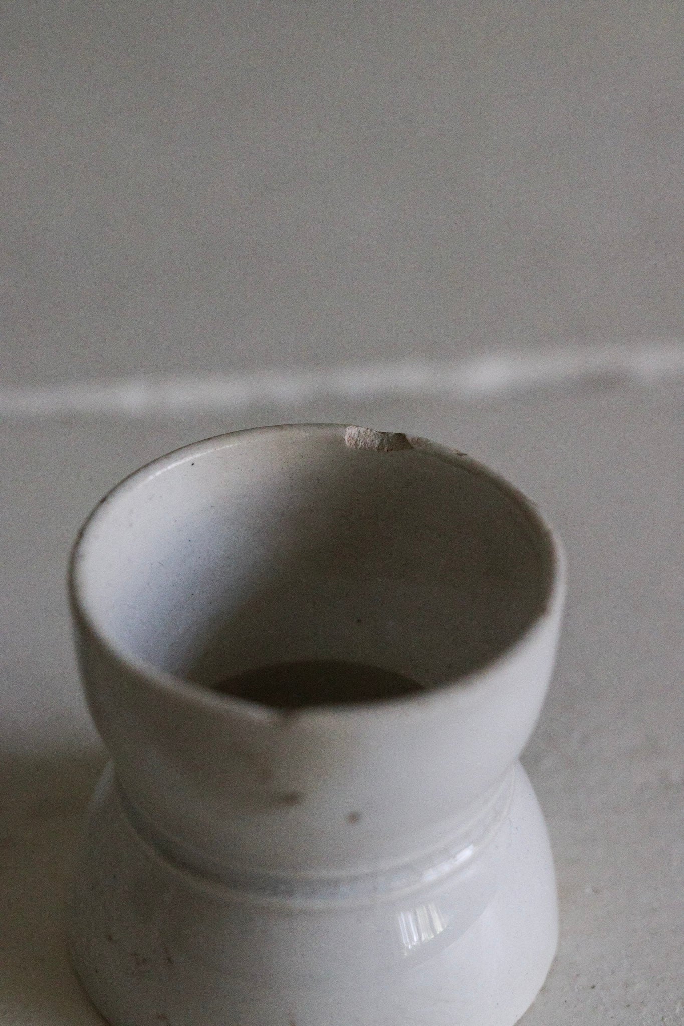 Pair of Antique French Ironstone Egg Cups No.2 - See Description
