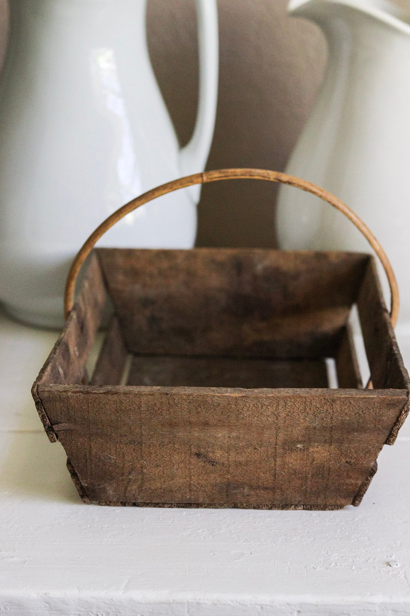 Rustic Vintage French Trug No.1
