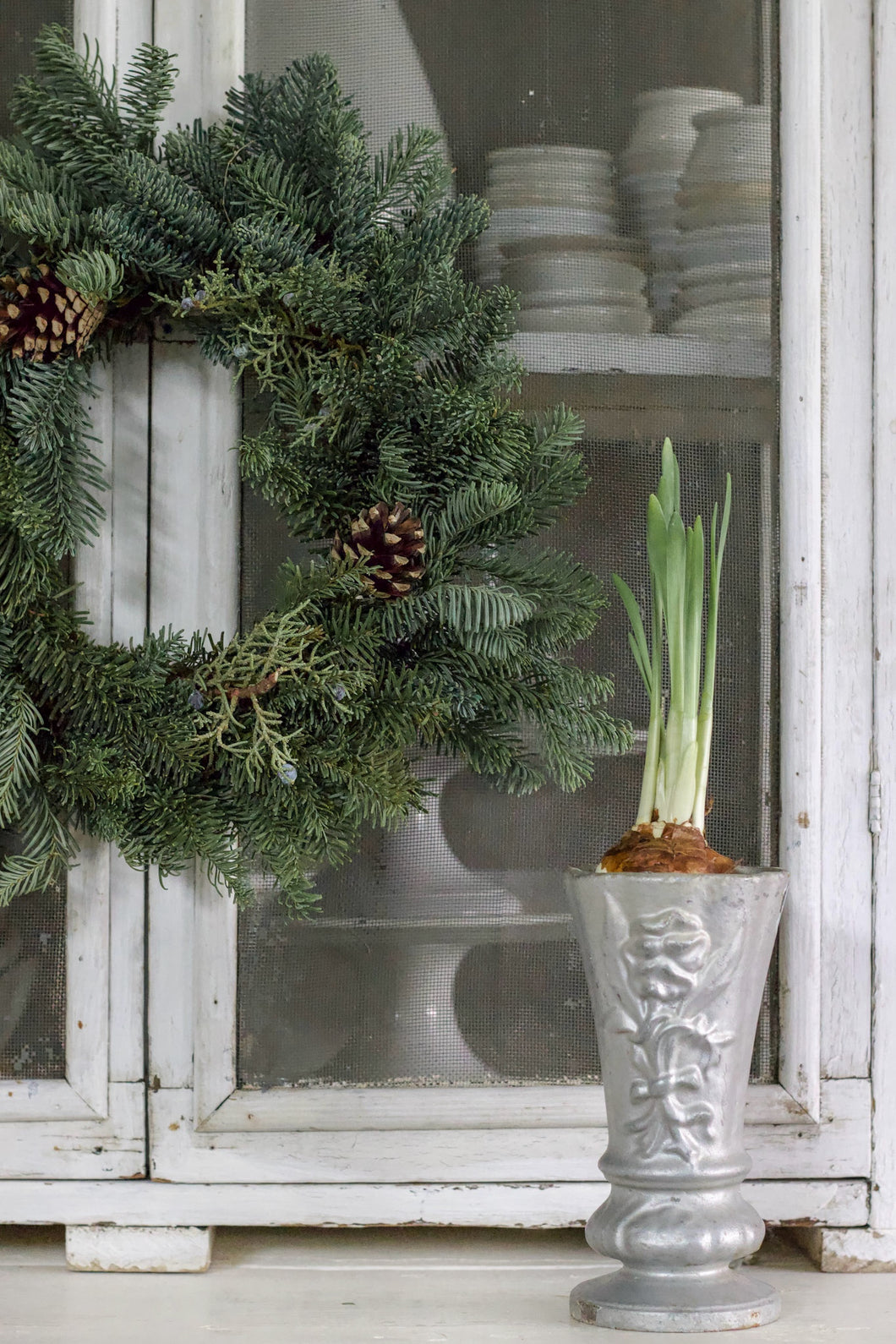 Vintage French Cast Iron Vase