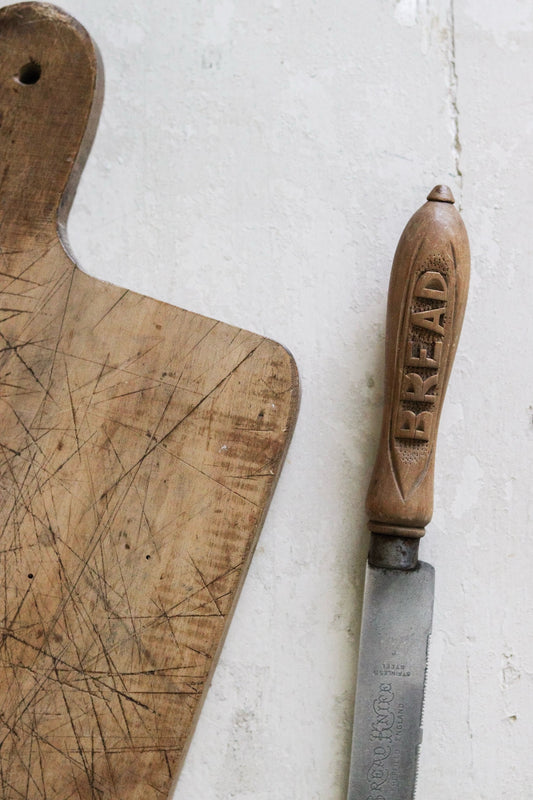 English Carved Bread Knife