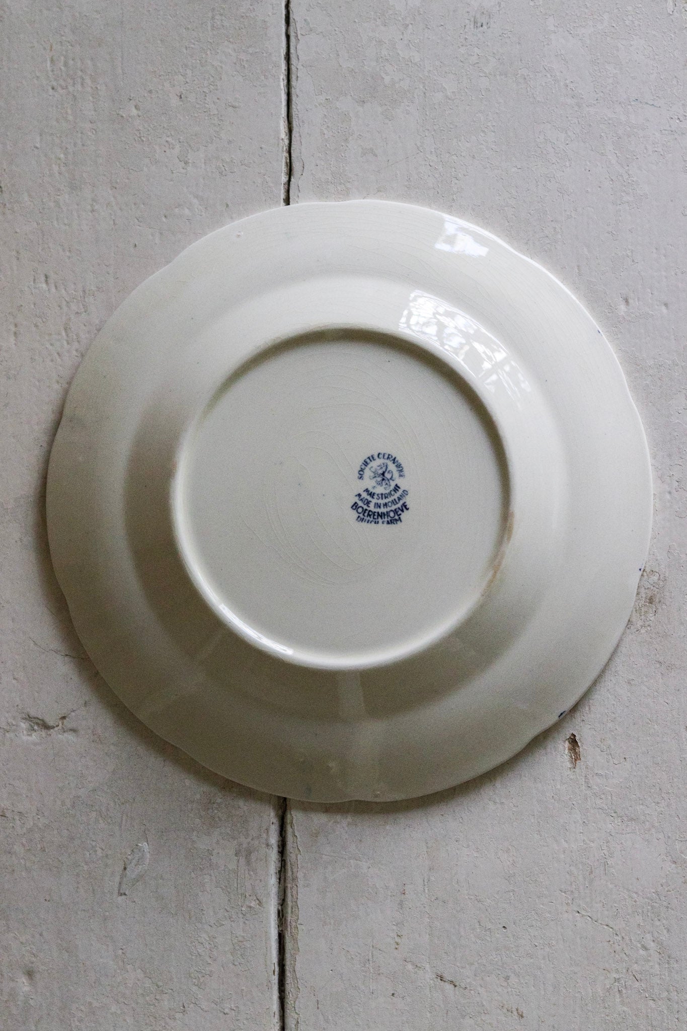 Vintage Dutch Transferware Plate - Dutch Farm No.3