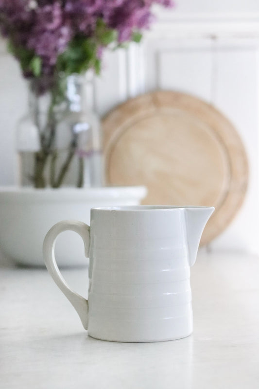 Vintage French Banded Pitcher