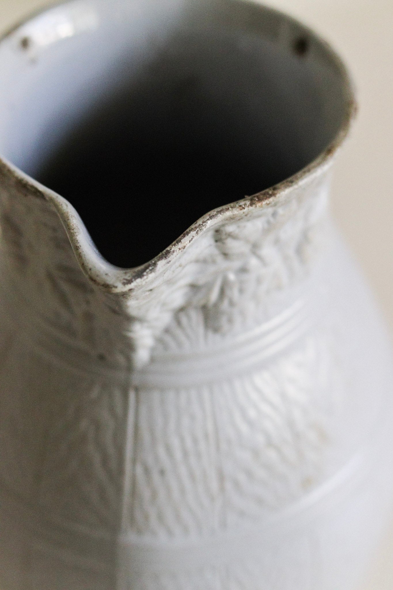 Antique English Pitcher with Staple Repairs