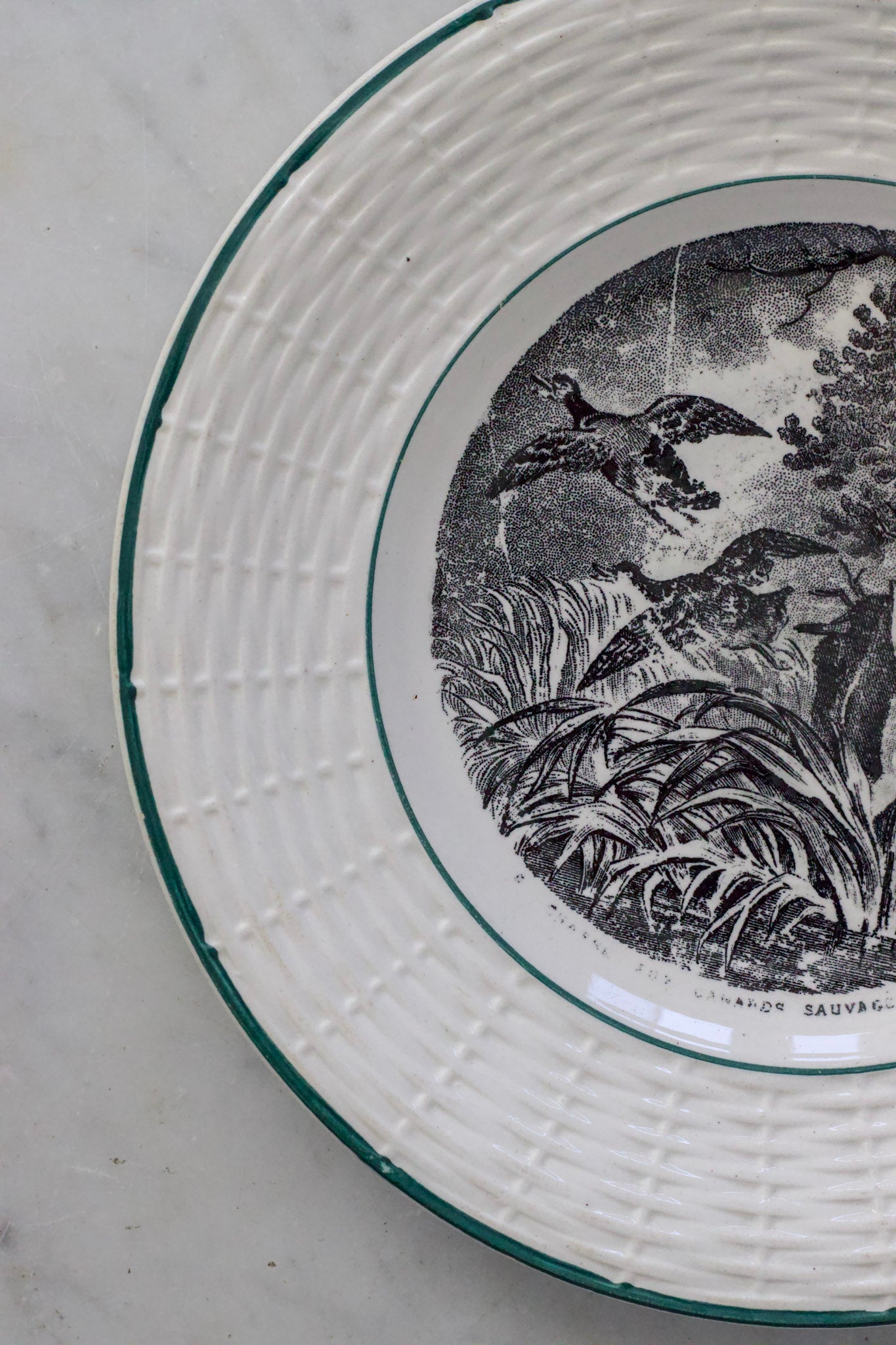 Antique French Transferware Plate