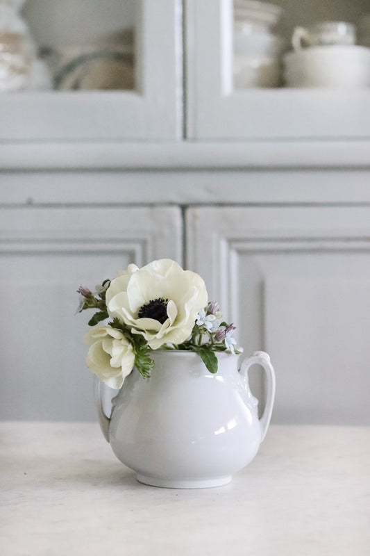 Antique Ironstone Sugar Bowl