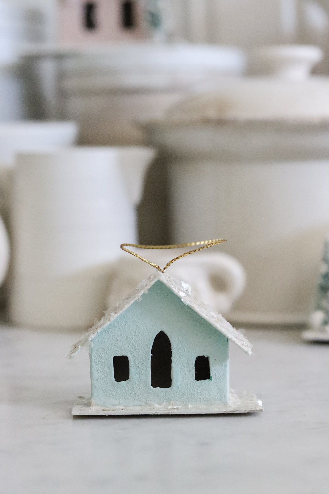 Petite Vintage Putz House Ornament