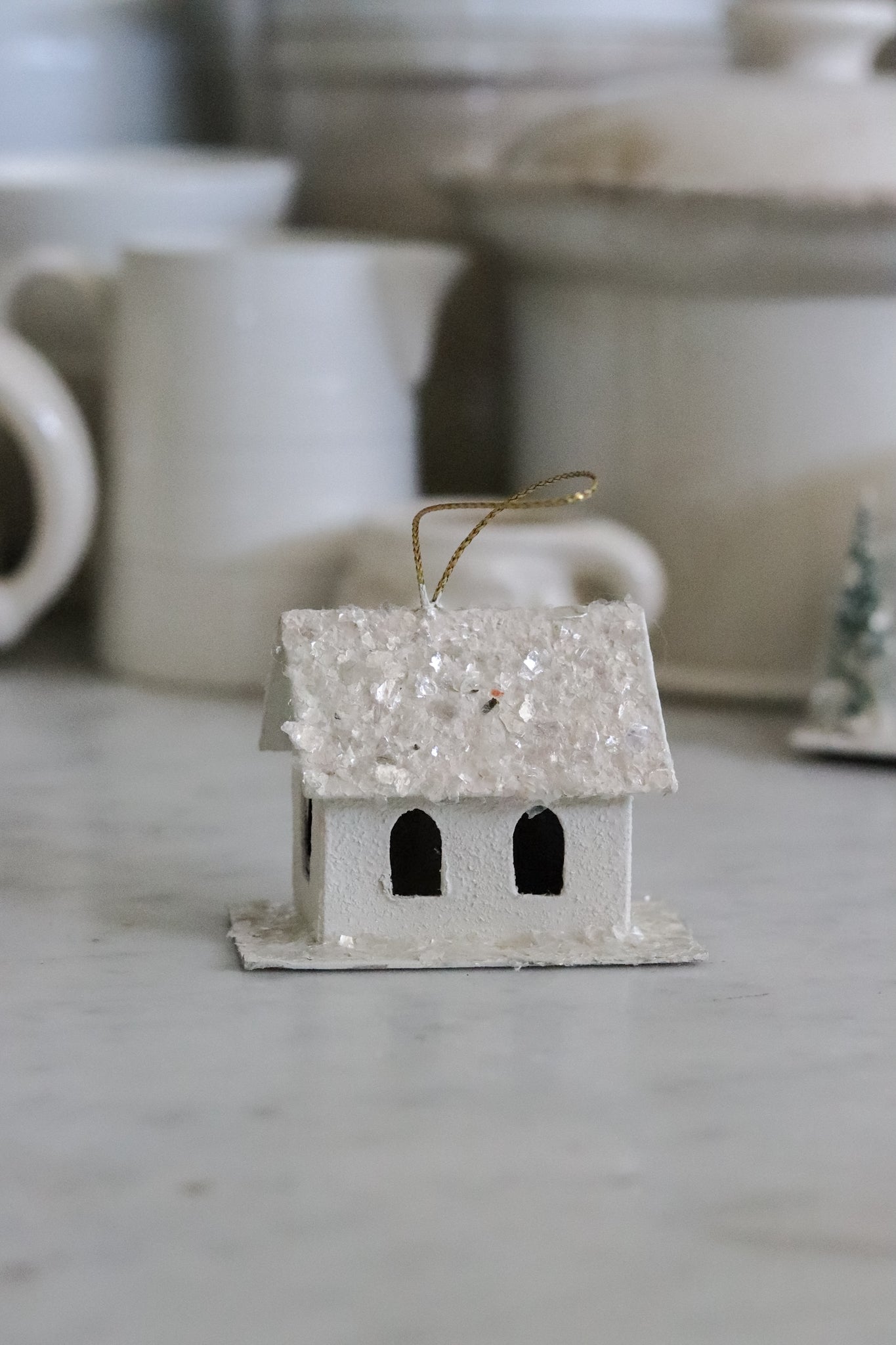 Petite Vintage Putz House Ornament