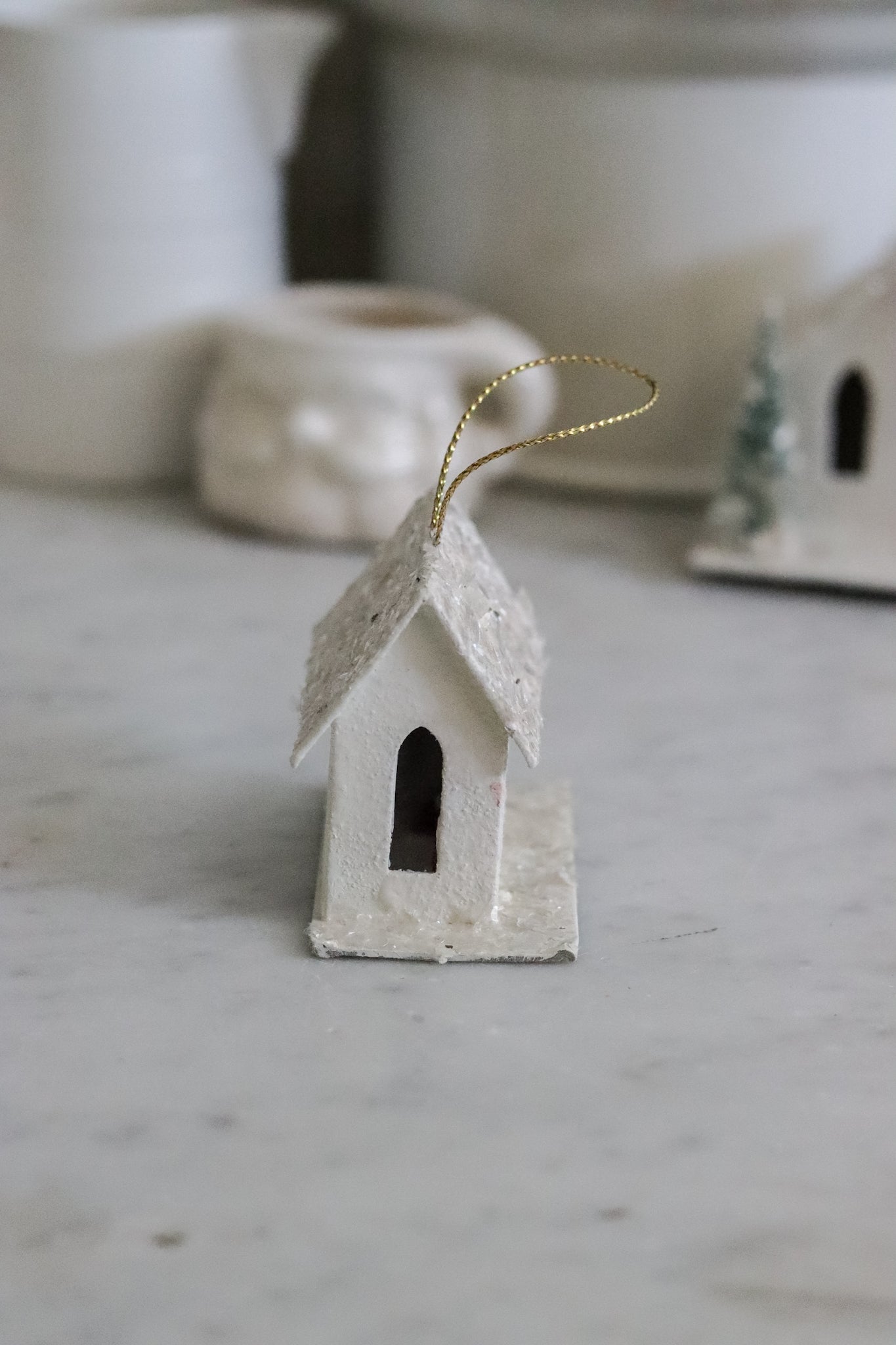 Petite Vintage Putz House Ornament