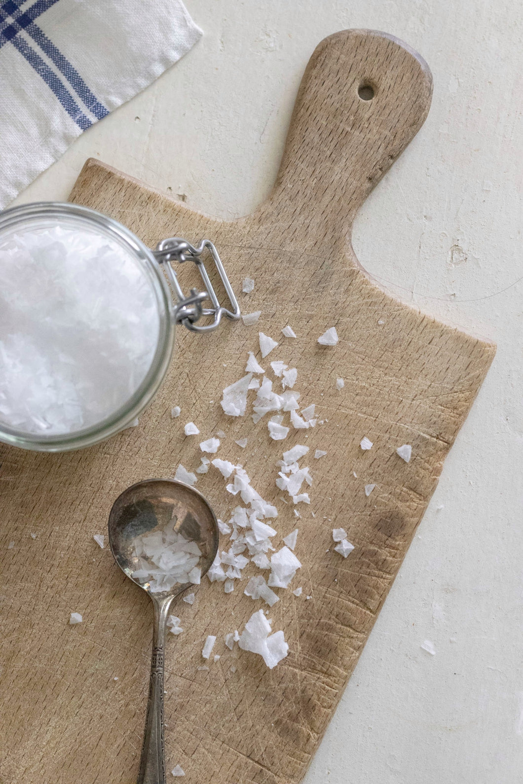 Extra Large Flake Salt in Le Parfait Jar